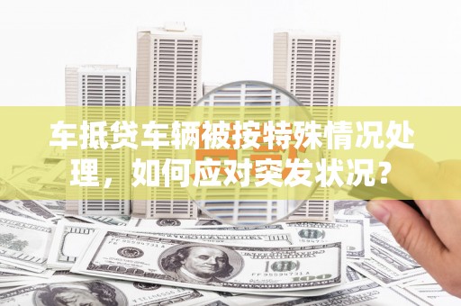 巴楚车抵贷车辆被按特殊情况处理，如何应对突发状况？